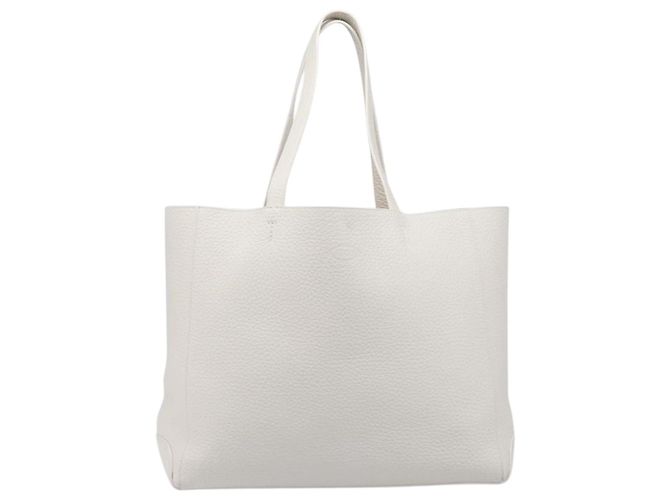 Autre Marque Borsa Tote TOD'S in pelle bianca argento Auth 204604A Bianco - vista 13