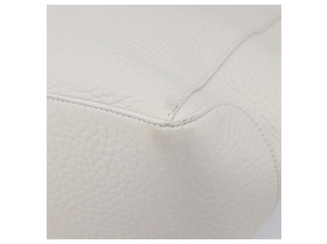 Autre Marque Borsa Tote TOD'S in pelle bianca argento Auth 204604A Bianco - vista 16