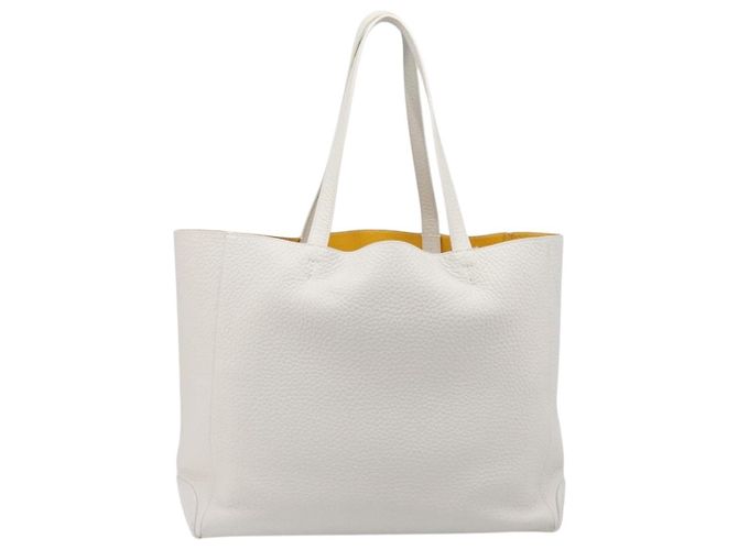 Autre Marque Borsa Tote TOD'S in pelle bianca argento Auth 204604A Bianco - vista 2