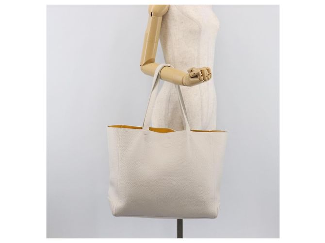 Autre Marque Borsa Tote TOD'S in pelle bianca argento Auth 204604A Bianco - vista 22