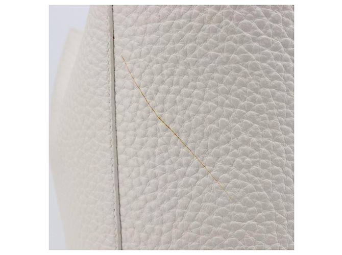 Autre Marque Borsa Tote TOD'S in pelle bianca argento Auth 204604A Bianco - vista 5