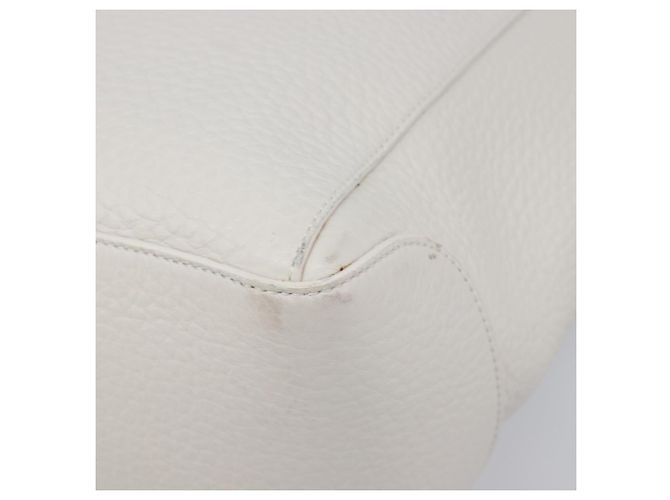Autre Marque Borsa Tote TOD'S in pelle bianca argento Auth 204604A Bianco - vista 9
