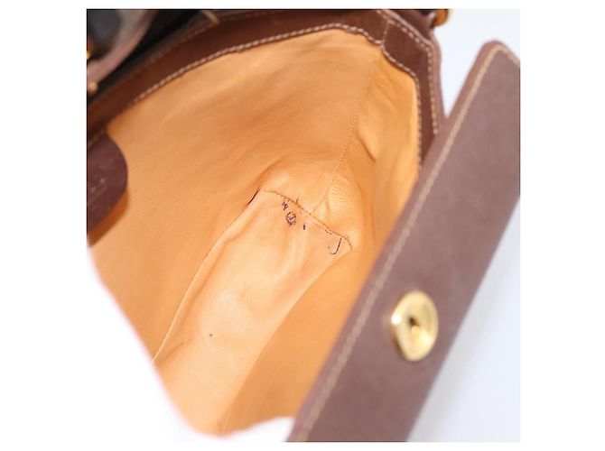 Borsa a mano GUCCI Bamboo Pelle Marrone Oro 000 33 0175 Auth 204425 D'oro - vista 11