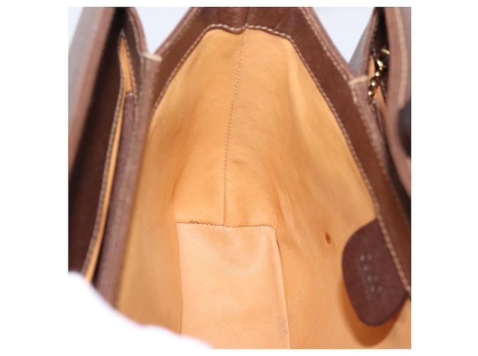 Borsa a mano GUCCI Bamboo Pelle Marrone Oro 000 33 0175 Auth 204425 D'oro - vista 20
