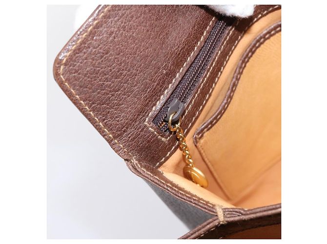 Borsa a mano GUCCI Bamboo Pelle Marrone Oro 000 33 0175 Auth 204425 D'oro - vista 22