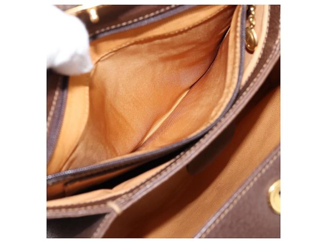 Borsa a mano GUCCI Bamboo Pelle Marrone Oro 000 33 0175 Auth 204425 D'oro - vista 23