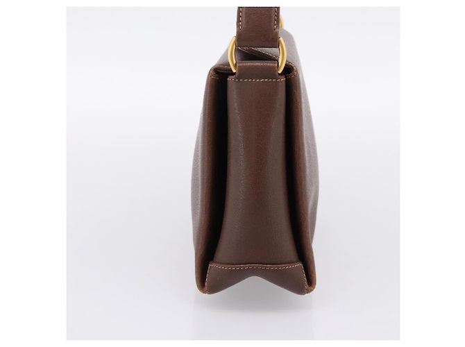 Borsa a mano GUCCI Bamboo Pelle Marrone Oro 000 33 0175 Auth 204425 D'oro - vista 4