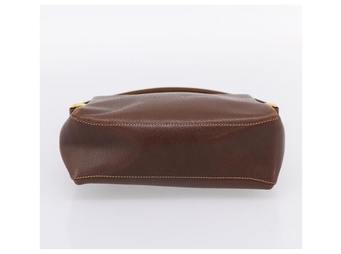 Borsa a mano GUCCI Bamboo Pelle Marrone Oro 000 33 0175 Auth 204425 D'oro - vista 5