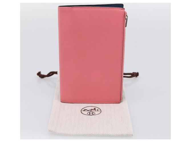 Hermès HERMES EAZIP Day Planner Cover Leather Pink Silver Auth 204774M Silvery - view 12