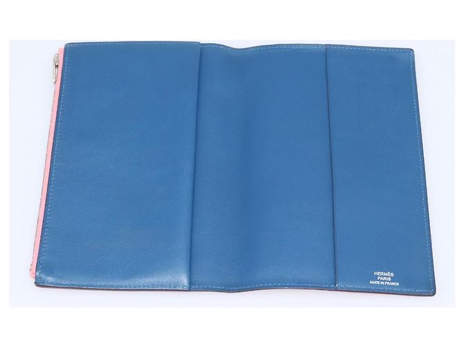Hermès HERMES EAZIP Day Planner Cover Leather Pink Silver Auth 204774M Silvery - view 8