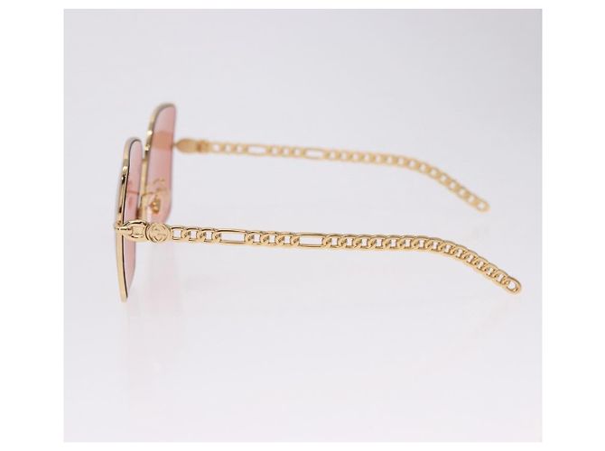 Gafas de sol GUCCI metal Gold Tone Auth 204164M - vista 7