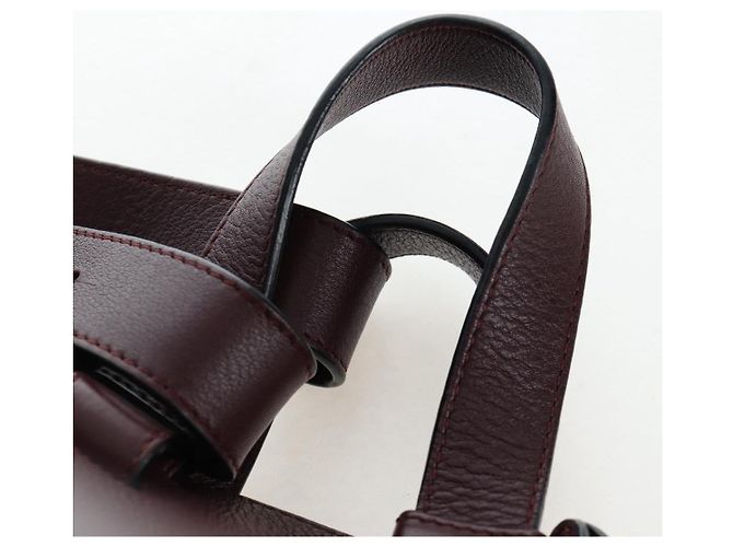 LOEWE Hammock Schultertasche aus Leder Rot Gold Authentisch 203238M Golden - Ansicht 14