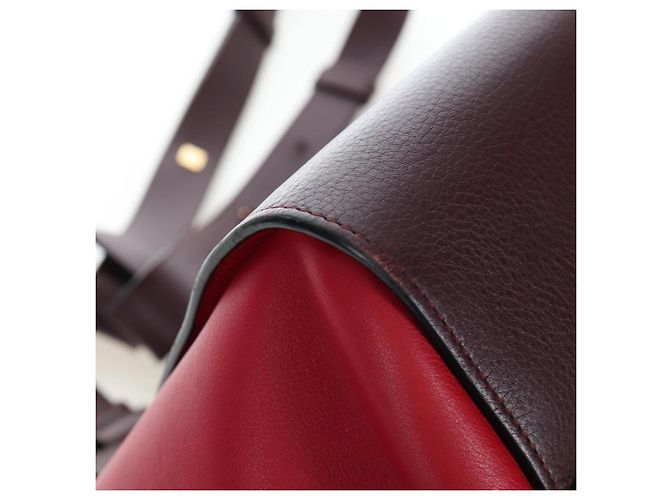 LOEWE Hammock Schultertasche aus Leder Rot Gold Authentisch 203238M Golden - Ansicht 17