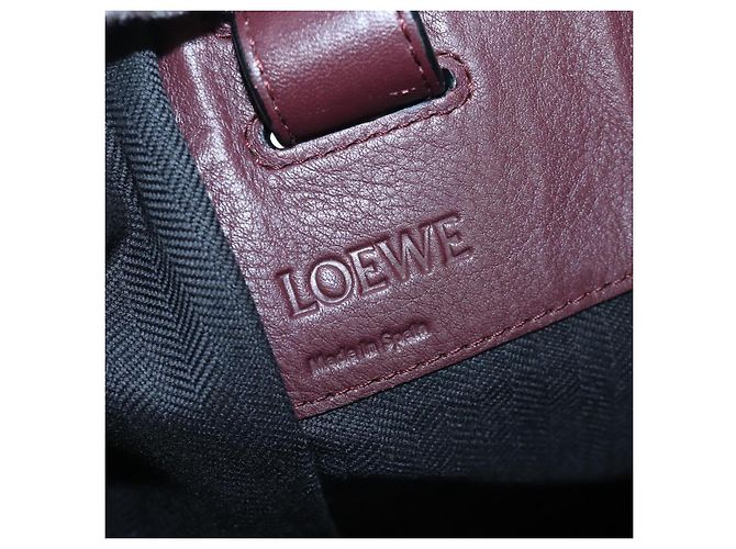 LOEWE Hammock Schultertasche aus Leder Rot Gold Authentisch 203238M Golden - Ansicht 22