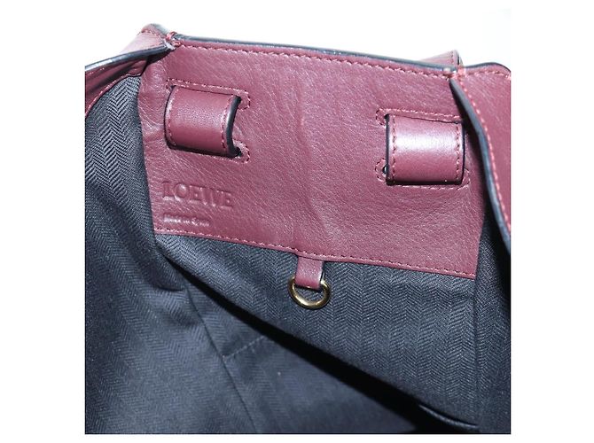 LOEWE Hammock Schultertasche aus Leder Rot Gold Authentisch 203238M Golden - Ansicht 25