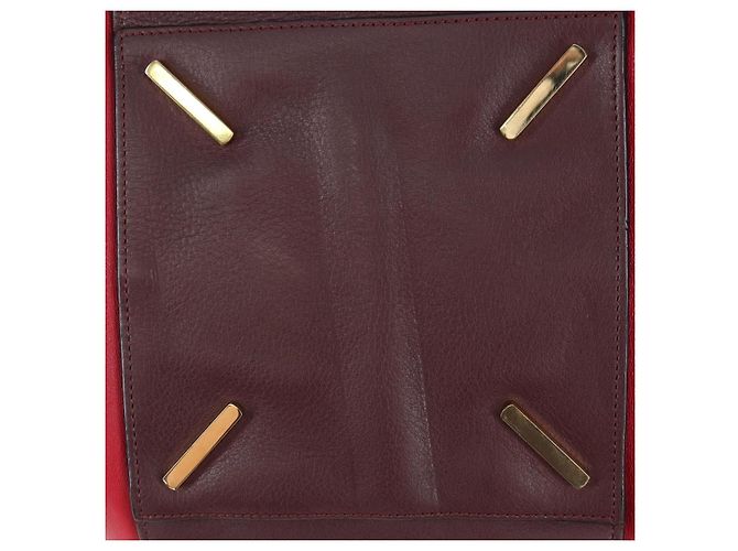 LOEWE Hammock Schultertasche aus Leder Rot Gold Authentisch 203238M Golden - Ansicht 6