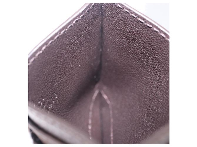 Tarjetero GUCCI Web Sherry Line PVC Brown Gold 523159 Auth 204103V Castaño Dorado - vista 17