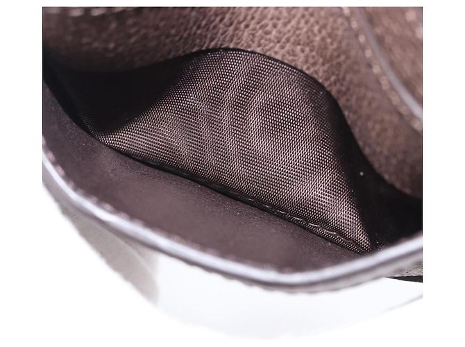 Tarjetero GUCCI Web Sherry Line PVC Brown Gold 523159 Auth 204103V Castaño Dorado - vista 19