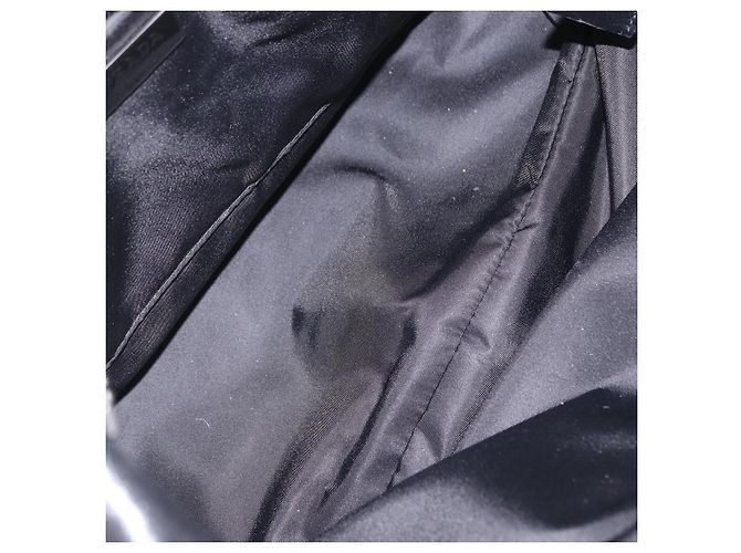 Bolsa de mão PRADA Nylon Gray Silver Auth ka6185A Marrom Prata - vista 10