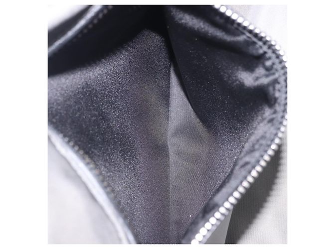 Bolsa de mão PRADA Nylon Gray Silver Auth ka6185A Marrom Prata - vista 28