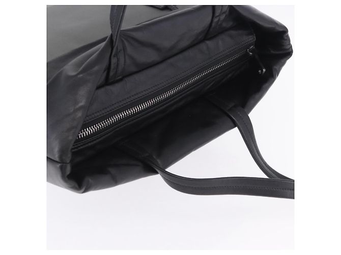 Bolsa de mão PRADA Nylon Gray Silver Auth ka6185A Marrom Prata - vista 8