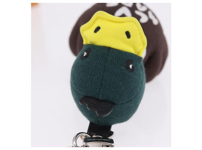 LOUIS VUITTON MADE NIGO LV Squared Porte Cre Duck Charm MP3222 LV Auth 167612SM Argento Verde - vista 9