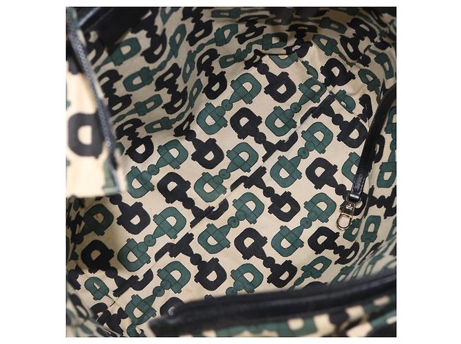 Borsa Tote GUCCI GuccissimaGG in Pelle Nera e Oro 145984 Auth 204661V Nero - vista 10
