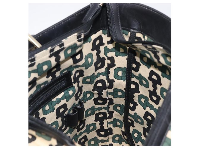 Borsa Tote GUCCI GuccissimaGG in Pelle Nera e Oro 145984 Auth 204661V Nero - vista 21