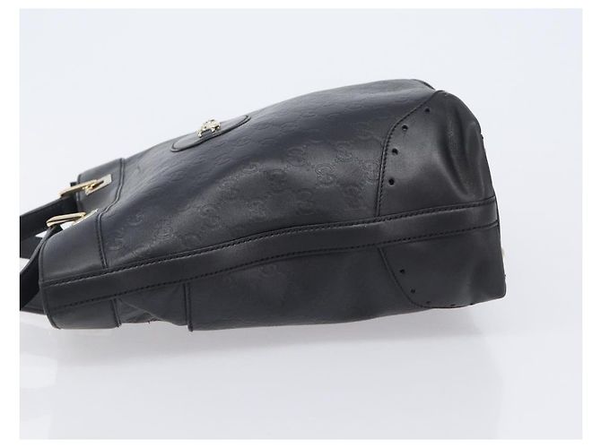 Borsa Tote GUCCI GuccissimaGG in Pelle Nera e Oro 145984 Auth 204661V Nero - vista 4
