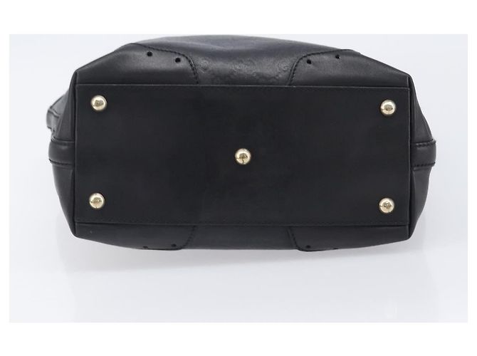 Borsa Tote GUCCI GuccissimaGG in Pelle Nera e Oro 145984 Auth 204661V Nero - vista 5