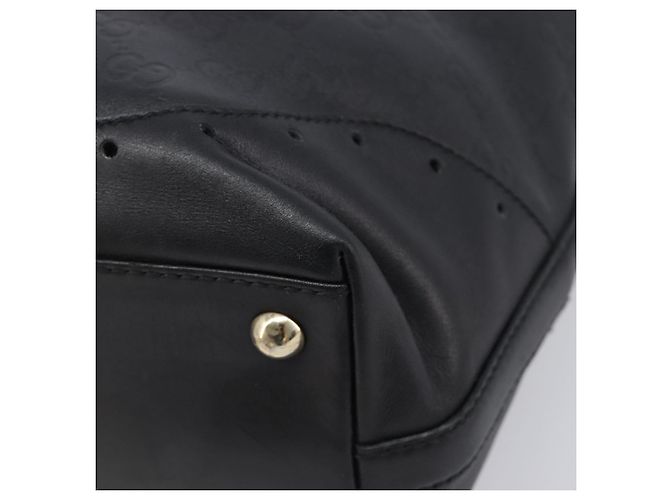 Borsa Tote GUCCI GuccissimaGG in Pelle Nera e Oro 145984 Auth 204661V Nero - vista 9