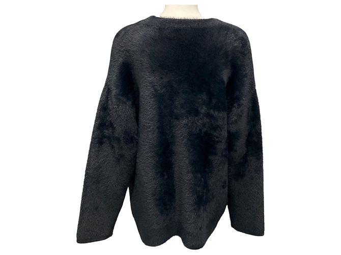 Autre Marque forte_forte Strick-Cardigan aus schwarzem Samt und Kunstpelz - Ansicht 3