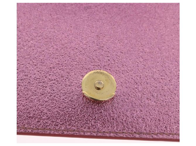 Autre Marque SAINT LAURENT Borsa a tracolla con catena in pelle Rosa Tono Oro Auth ka6239M - vista 21