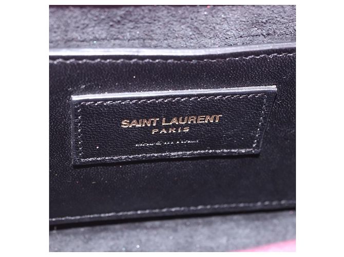 Autre Marque SAINT LAURENT Borsa a tracolla con catena in pelle Rosa Tono Oro Auth ka6239M - vista 25