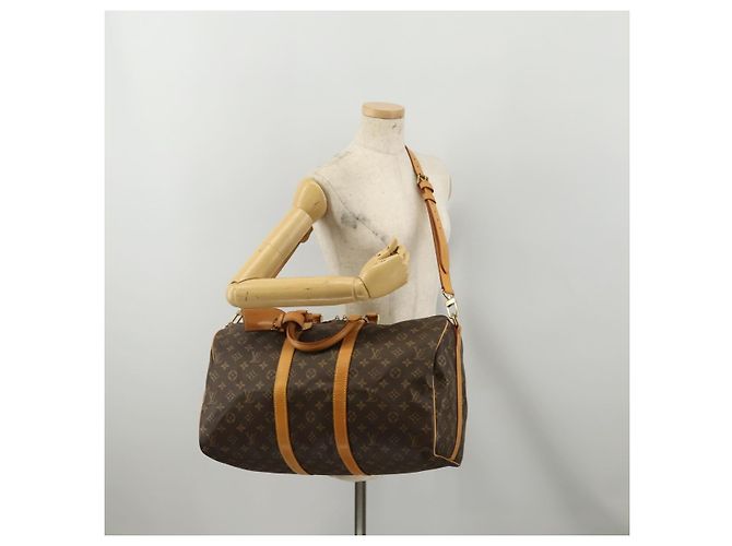 LOUIS VUITTON Monogram Keepall Bandouliere 45 Borsa Boston M41418 LV Auth 199045A Monogramma - vista 24