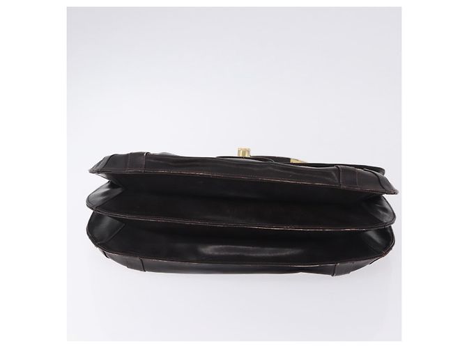 Céline Borsa a mano CELINE C Sulky Canvas Beige Gold Auth 204372 D'oro - vista 9