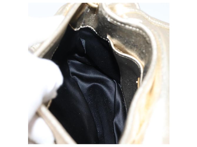 Borsa Miu Miu Matelassé in pelle 2way Champagne Gold Tono Oro Auth 167599SAM D'oro - vista 25