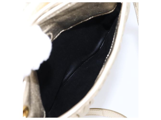 Borsa Miu Miu Matelassé in pelle 2way Champagne Gold Tono Oro Auth 167599SAM D'oro - vista 27