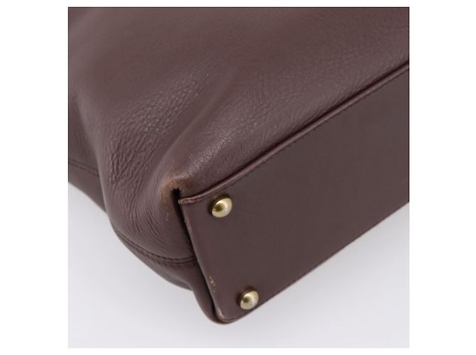 Bolso Tote CHANEL de cuero marrón detalles dorados CC Auth 204638V Castaño - vista 16