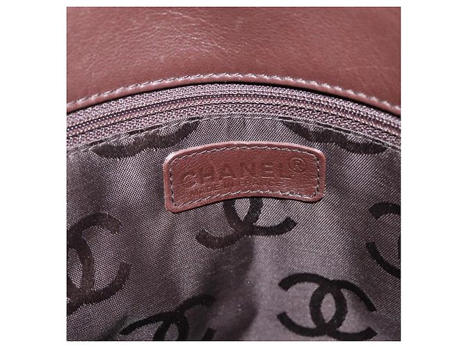 Bolso Tote CHANEL de cuero marrón detalles dorados CC Auth 204638V Castaño - vista 17