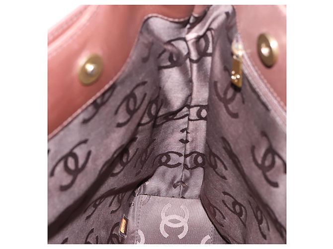 Bolso Tote CHANEL de cuero marrón detalles dorados CC Auth 204638V Castaño - vista 19
