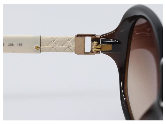 Gafas de sol FENDI Plástico Blanco Tono Dorado Auth BA15591 - vista 16