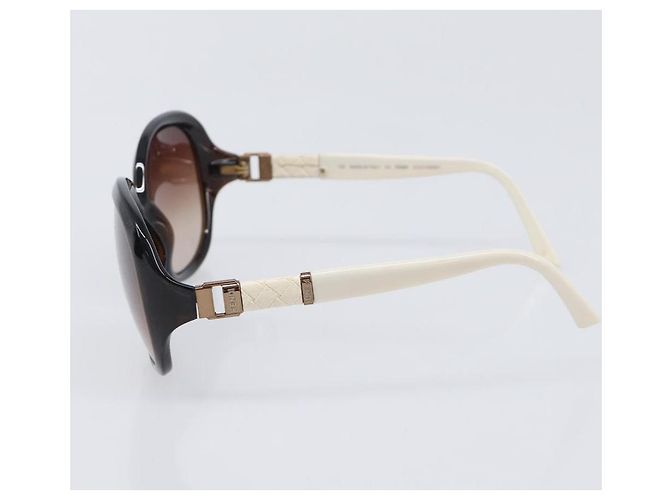 Gafas de sol FENDI Plástico Blanco Tono Dorado Auth BA15591 - vista 3