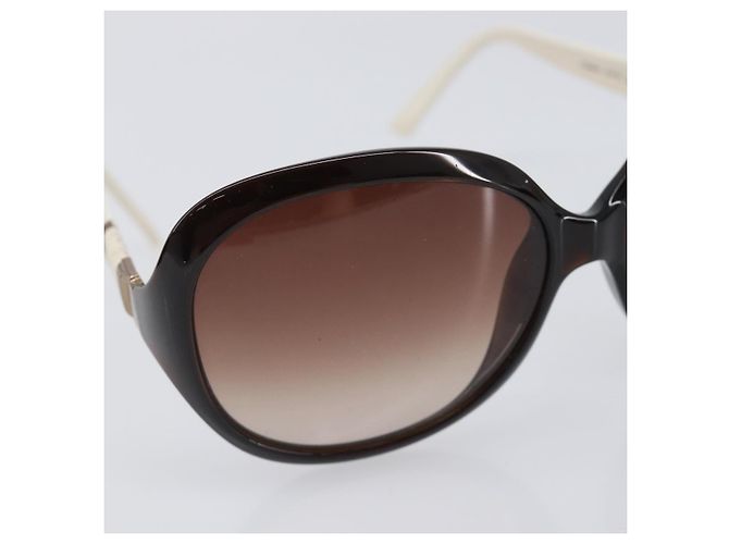 Gafas de sol FENDI Plástico Blanco Tono Dorado Auth BA15591 - vista 5