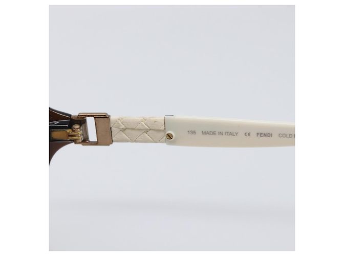 Gafas de sol FENDI Plástico Blanco Tono Dorado Auth BA15591 - vista 9
