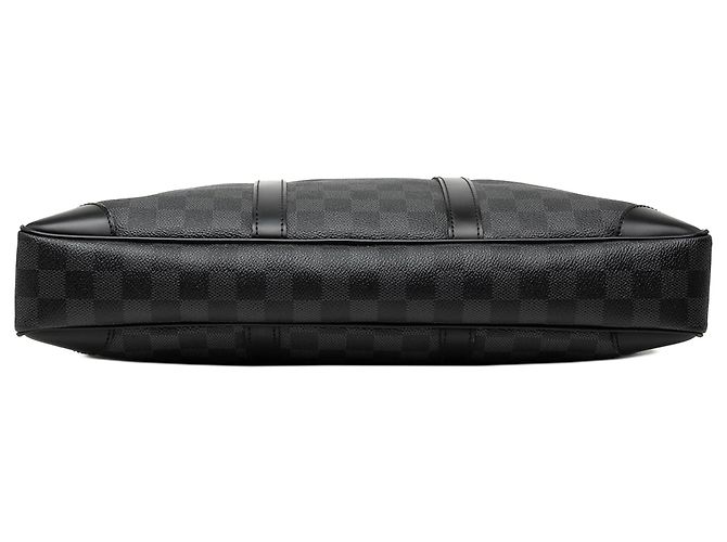 Borsa Business Louis Vuitton Damier Graphite Porte Documents Voyage PM Nera Nero - vista 3