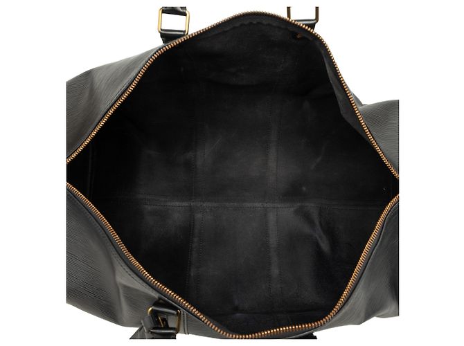 Mala de Viagem Louis Vuitton Epi Keepall 60 Preta Preto - vista 4
