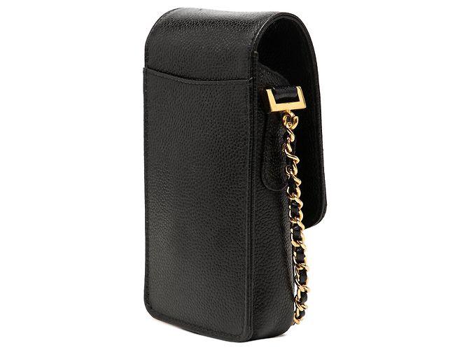 Borsa Crossbody per cellulare Chanel CC Caviar Nera Nero - vista 2