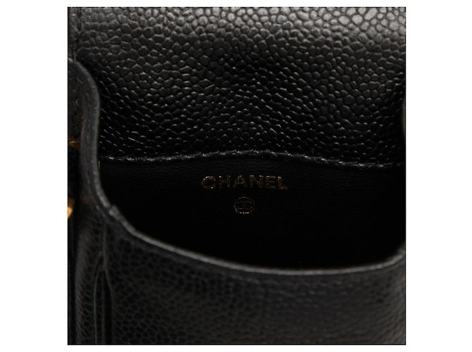 Borsa Crossbody per cellulare Chanel CC Caviar Nera Nero - vista 5