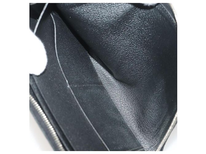 Hermès HERMES Combine Remix Duo Dogon Pouch Leather Black Silver Auth 204779M Nero Argento - vista 10